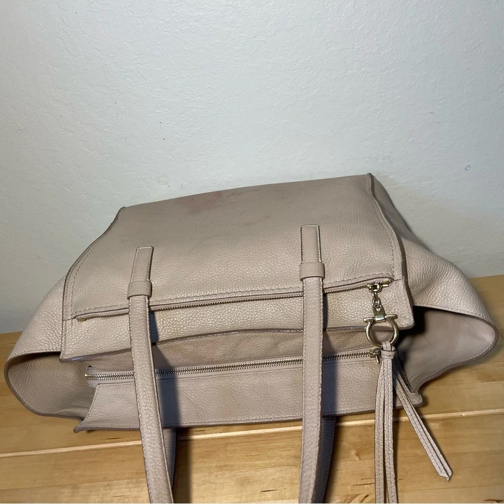 Salvatore Ferragamo Amy Large Leather Tote | Made in Italy